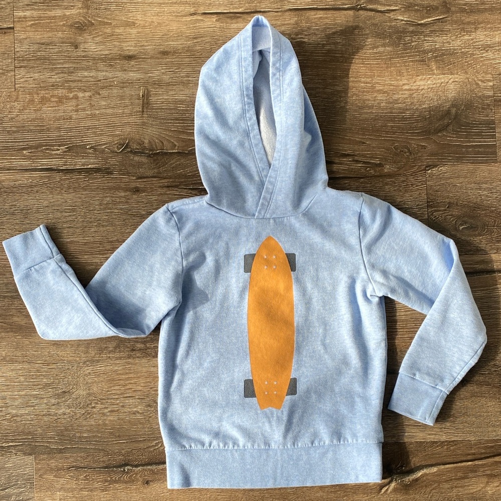 crewcuts Blue Skateboard Hoodie size 8 - Picture 1 of 4